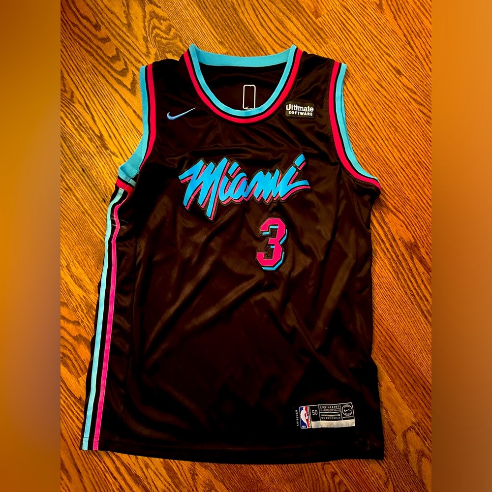 Nike Miami Heat Dwayne Wade #3 jersey Swingman NBA Authentic Ulitmate Software
